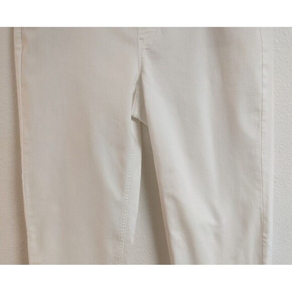 Wmn's J.JILL DENIM High Rise Cropped White Jeans Elastc Waist Size 16R - Picture 7 of 13